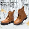 image:imageDREAM PAIRS Boys Girls Side Zipper Combat Ankle BootsToddlerLittle KidCamel