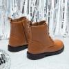 image:imageDREAM PAIRS Boys Girls Side Zipper Combat Ankle BootsToddlerLittle KidCamel