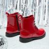 image:imageDREAM PAIRS Boys Girls Side Zipper Combat Ankle BootsToddlerLittle KidRed