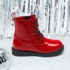 image:imageDREAM PAIRS Boys Girls Side Zipper Combat Ankle BootsToddlerLittle KidRed