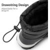 image:imageDREAM PAIRS Boys Girls Snow Boots Lightweight Slip Resistant Mid Calf Winter Shoes for LittleBig KidBlack