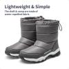 image:imageDREAM PAIRS Boys Girls Snow Boots Lightweight Slip Resistant Mid Calf Winter Shoes for LittleBig KidDark Gray