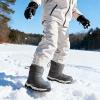 image:imageDREAM PAIRS Boys Girls Snow Boots Lightweight Slip Resistant Mid Calf Winter Shoes for LittleBig KidDark Gray