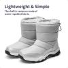 image:imageDREAM PAIRS Boys Girls Snow Boots Lightweight Slip Resistant Mid Calf Winter Shoes for LittleBig KidGrey