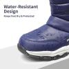 image:imageDREAM PAIRS Boys Girls Snow Boots Lightweight Slip Resistant Mid Calf Winter Shoes for LittleBig KidNavy