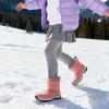 image:imageDREAM PAIRS Boys Girls Snow Boots Lightweight Slip Resistant Mid Calf Winter Shoes for LittleBig KidPink