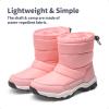 image:imageDREAM PAIRS Boys Girls Snow Boots Lightweight Slip Resistant Mid Calf Winter Shoes for LittleBig KidPink
