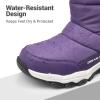 image:imageDREAM PAIRS Boys Girls Snow Boots Lightweight Slip Resistant Mid Calf Winter Shoes for LittleBig KidPurple