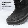 image:imageDREAM PAIRS Boys Girls Snow Boots WaterResistant Outdoor Warm Cozy AntiSlip Mid Calf Faux Fur Lining Insulated Winter Shoes for LittleBig KidsBlack