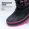 image:imageDREAM PAIRS Boys Girls Snow Boots WaterResistant Outdoor Warm Cozy AntiSlip Mid Calf Faux Fur Lining Insulated Winter Shoes for LittleBig KidsBlackFuxia