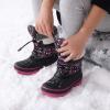 image:imageDREAM PAIRS Boys Girls Snow Boots WaterResistant Outdoor Warm Cozy AntiSlip Mid Calf Faux Fur Lining Insulated Winter Shoes for LittleBig KidsBlackFuxia