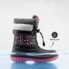 image:imageDREAM PAIRS Boys Girls Snow Boots WaterResistant Outdoor Warm Cozy AntiSlip Mid Calf Faux Fur Lining Insulated Winter Shoes for LittleBig KidsBlackFuxia