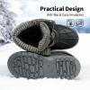 image:imageDREAM PAIRS Boys Girls Snow Boots WaterResistant Outdoor Warm Cozy AntiSlip Mid Calf Faux Fur Lining Insulated Winter Shoes for LittleBig KidsBlackGrey