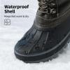 image:imageDREAM PAIRS Boys Girls Snow Boots WaterResistant Outdoor Warm Cozy AntiSlip Mid Calf Faux Fur Lining Insulated Winter Shoes for LittleBig KidsBlackGrey