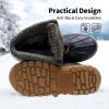 image:imageDREAM PAIRS Boys Girls Snow Boots WaterResistant Outdoor Warm Cozy AntiSlip Mid Calf Faux Fur Lining Insulated Winter Shoes for LittleBig KidsBrown