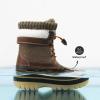 image:imageDREAM PAIRS Boys Girls Snow Boots WaterResistant Outdoor Warm Cozy AntiSlip Mid Calf Faux Fur Lining Insulated Winter Shoes for LittleBig KidsBrown