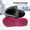 image:imageDREAM PAIRS Boys Girls Snow Boots WaterResistant Outdoor Warm Cozy AntiSlip Mid Calf Faux Fur Lining Insulated Winter Shoes for LittleBig KidsGreyFuchsia