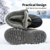 image:imageDREAM PAIRS Boys Girls Snow Boots WaterResistant Outdoor Warm Cozy AntiSlip Mid Calf Faux Fur Lining Insulated Winter Shoes for LittleBig KidsLt Grey