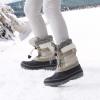 image:imageDREAM PAIRS Boys Girls Snow Boots WaterResistant Outdoor Warm Cozy AntiSlip Mid Calf Faux Fur Lining Insulated Winter Shoes for LittleBig KidsLt Grey