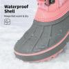image:imageDREAM PAIRS Boys Girls Snow Boots WaterResistant Outdoor Warm Cozy AntiSlip Mid Calf Faux Fur Lining Insulated Winter Shoes for LittleBig KidsPink