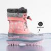 image:imageDREAM PAIRS Boys Girls Snow Boots WaterResistant Outdoor Warm Cozy AntiSlip Mid Calf Faux Fur Lining Insulated Winter Shoes for LittleBig KidsPink