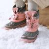 image:imageDREAM PAIRS Boys Girls Snow Boots WaterResistant Outdoor Warm Cozy AntiSlip Mid Calf Faux Fur Lining Insulated Winter Shoes for LittleBig KidsPink