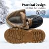 image:imageDREAM PAIRS Boys Girls Snow Boots WaterResistant Outdoor Warm Cozy AntiSlip Mid Calf Faux Fur Lining Insulated Winter Shoes for LittleBig KidsTan