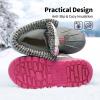 image:imageDREAM PAIRS Boys Girls Snow Boots WaterResistant Outdoor Warm Cozy AntiSlip Mid Calf Faux Fur Lining Insulated Winter Shoes for LittleBig KidsWhiteFauxia