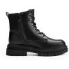 image:imageDREAM PAIRS Combat Boots Ankle Booties Laceup Platform Side Zipper Lug Sole Boots Ankle Boots for WomenBlack