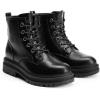 image:imageDREAM PAIRS Combat Boots Ankle Booties Laceup Platform Side Zipper Lug Sole Boots Ankle Boots for WomenBlack