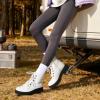 image:imageDREAM PAIRS Combat Boots Ankle Booties Laceup Platform Side Zipper Lug Sole Boots Ankle Boots for WomenWhite