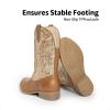 image:imageDREAM PAIRS Cowgirl Cowboy Western Boots Girls Mid Calf Riding Shoes Little KidBig KidGoldBrown