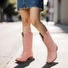 image:imageDREAM PAIRS Cowgirl Cowboy Western Boots Girls Mid Calf Riding Shoes Little KidBig KidPink