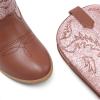 image:imageDREAM PAIRS Cowgirl Cowboy Western Boots Girls Mid Calf Riding Shoes Little KidBig KidPinkBrown