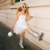 image:imageDREAM PAIRS Cowgirl Cowboy Western Boots Girls Mid Calf Riding Shoes Little KidBig KidSilver