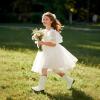 image:imageDREAM PAIRS Cowgirl Cowboy Western Boots Girls Mid Calf Riding Shoes Little KidBig KidWhite