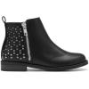 image:imageDREAM PAIRS Girls Ankle Boots Kids Fashion Booties with Glitter Stars Side Zipper Low Heels Warm Shoes for ToddlerLittle KidBig KidBlackPu