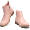 image:imageDREAM PAIRS Girls Ankle Boots Kids Fashion Booties with Glitter Stars Side Zipper Low Heels Warm Shoes for ToddlerLittle KidBig KidPinkPu