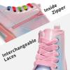 image:imageDREAM PAIRS Girls Boys Glitter Ankle Boots Side Zipper Combat Shoes with Lace Up for ToddlerLittle KidBig KidRainbowPink