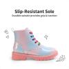 image:imageDREAM PAIRS Girls Boys Glitter Ankle Boots Side Zipper Combat Shoes with Lace Up for ToddlerLittle KidBig KidRainbowPink