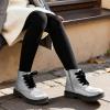 image:imageDREAM PAIRS Girls Boys Glitter Ankle Boots Side Zipper Combat Shoes with Lace Up for ToddlerLittle KidBig KidSilverPu
