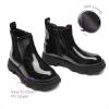 image:imageDREAM PAIRS Girls Chelsea Boots Side Zipper Lug Sole Ankle Booties ToddlerLittle KidBig KidAll Black