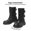 image:imageDREAM PAIRS Girls Combat Boots Side Zipper Ankle Booties ToddlerLittle KidBig KidBlack