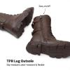 image:imageDREAM PAIRS Girls Combat Boots Side Zipper Ankle Booties ToddlerLittle KidBig KidBrown