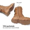 image:imageDREAM PAIRS Girls Combat Boots Side Zipper Ankle Booties ToddlerLittle KidBig KidCamel