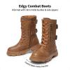 image:imageDREAM PAIRS Girls Combat Boots Side Zipper Ankle Booties ToddlerLittle KidBig KidCamel