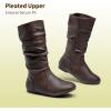 image:imageDREAM PAIRS Girls Faux Fur Lined Knee High Winter Riding BootsToddlerLittle KidBig KidBrownPu