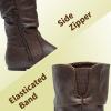 image:imageDREAM PAIRS Girls Faux Fur Lined Knee High Winter Riding BootsToddlerLittle KidBig KidBrownPu