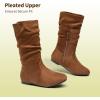image:imageDREAM PAIRS Girls Faux Fur Lined Knee High Winter Riding BootsToddlerLittle KidBig KidTan