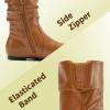 image:imageDREAM PAIRS Girls Faux Fur Lined Knee High Winter Riding BootsToddlerLittle KidBig KidTanpu